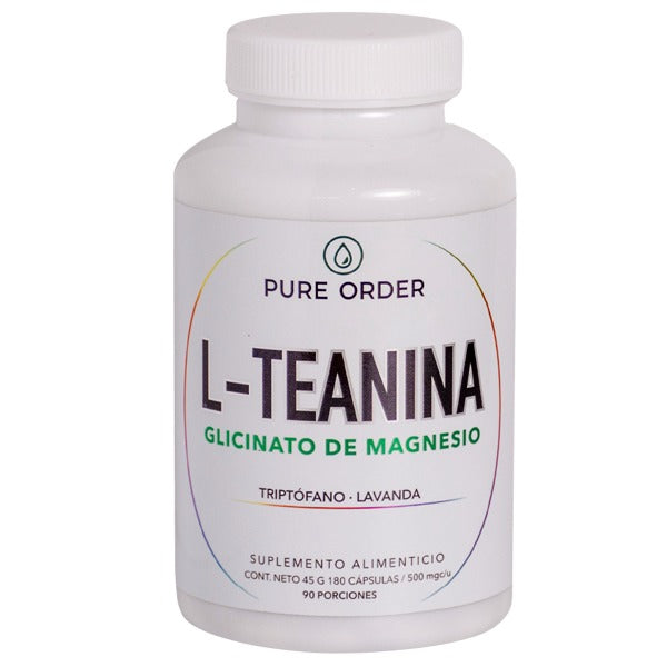 L-Teanina con Glicinato de Magnesio, Triptófano y Lavanda | Suplemento Natural en Cápsulas – 180 cápsulas (3 meses)