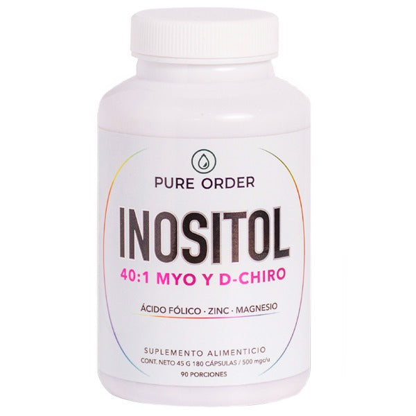 Inositol 40:1 con Ácido Fólico, Zinc y Magnesio | Suplemento en Cápsulas – 180 cápsulas (3 meses)