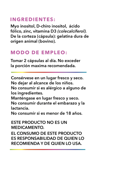 Inositol 40:1 con Ácido Fólico, Zinc y Magnesio | Suplemento en Cápsulas – 180 cápsulas (3 meses)