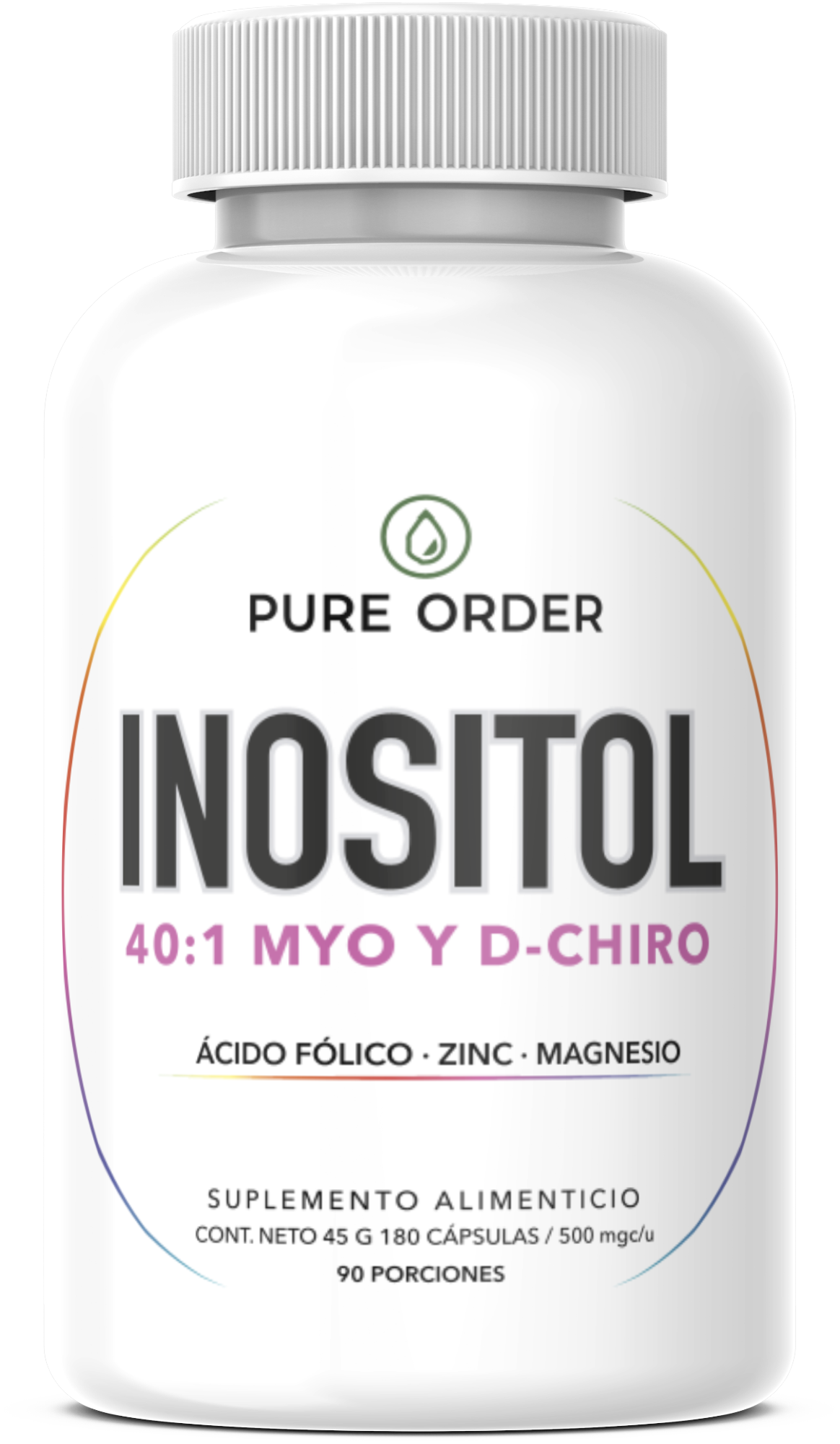 Inositol 40:1 con Ácido Fólico, Zinc y Magnesio | Suplemento en Cápsulas – 180 cápsulas (3 meses)