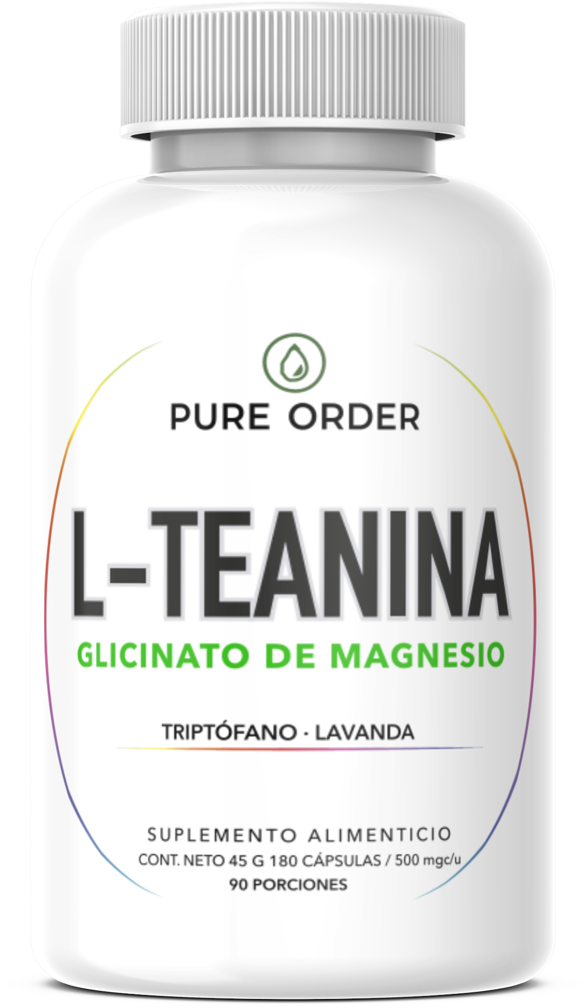 L-Teanina con Glicinato de Magnesio, Triptófano y Lavanda | Suplemento Natural en Cápsulas – 180 cápsulas (3 meses)