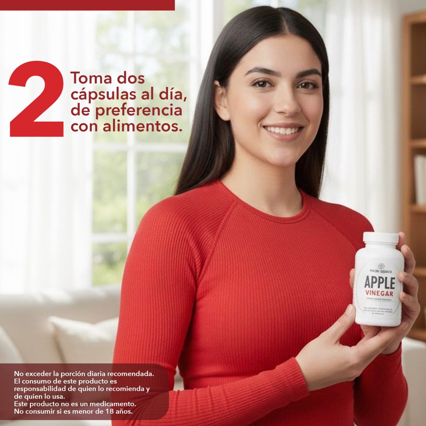 Vinagre de Manzana + Citrato de Magnesio | Suplemento Natural en Cápsulas – 180 cápsulas (3 meses)