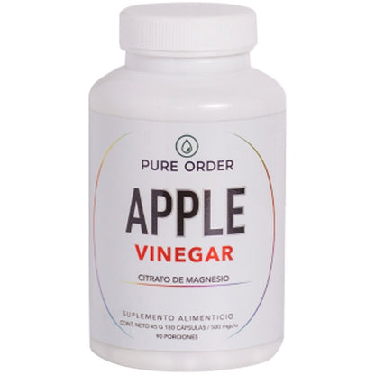 Vinagre de Manzana + Citrato de Magnesio | Suplemento Natural en Cápsulas – 180 cápsulas (3 meses)