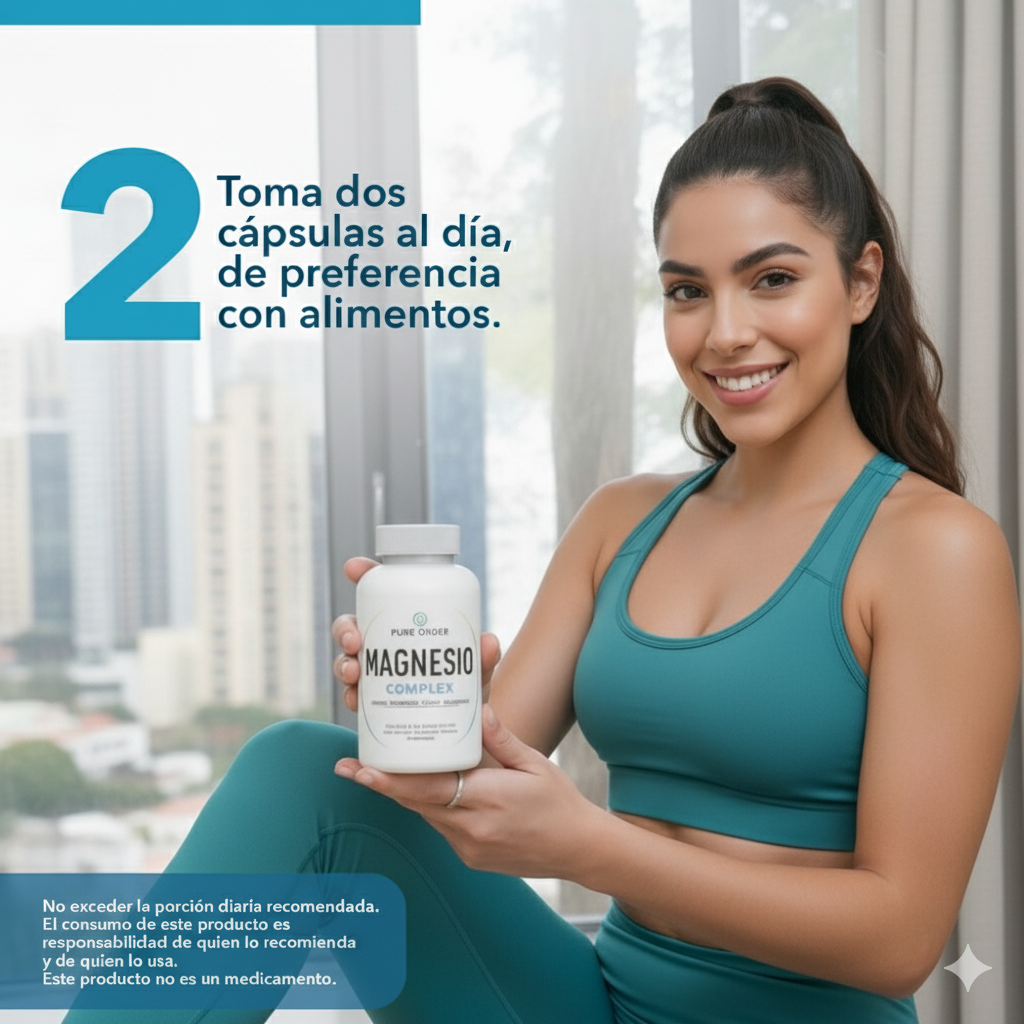 𝗠𝗔𝗚𝗡𝗘𝗦𝗜𝗢 𝗖𝗢𝗠𝗣𝗟𝗘𝗫 (Citrato, Glicinato, Óxido y Gluconato) – Cápsulas