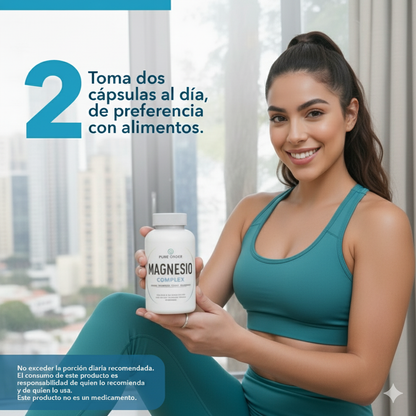 𝗠𝗔𝗚𝗡𝗘𝗦𝗜𝗢 𝗖𝗢𝗠𝗣𝗟𝗘𝗫 (Citrato, Glicinato, Óxido y Gluconato) – Cápsulas