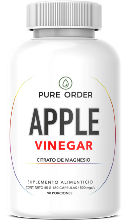 Vinagre de Manzana + Citrato de Magnesio | Suplemento Natural en Cápsulas – 180 cápsulas (3 meses)